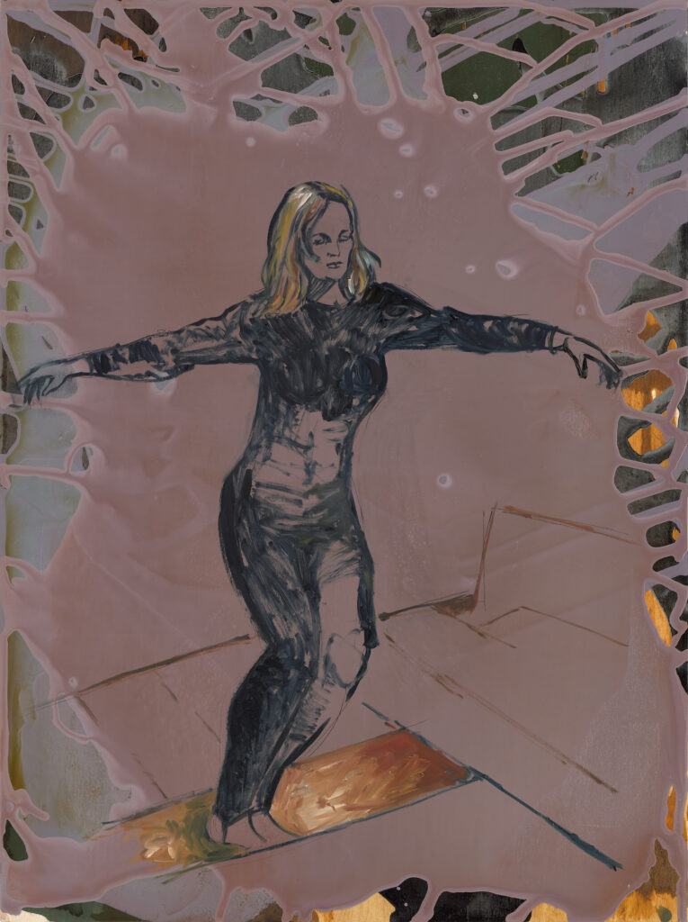 i feel the earth move, 114x85cm, Mischtechnik auf Holz, 2024